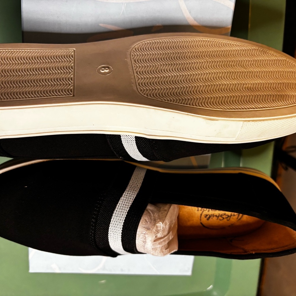 Life Stride Black Slip-On Athletic Shoes with White Accent - Picture 4 of 6